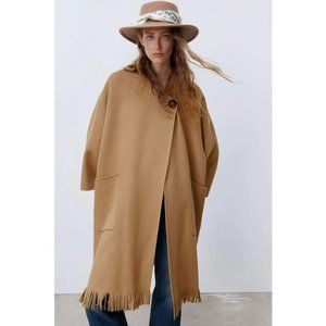 NWT - ZARA Wool Blend Cape